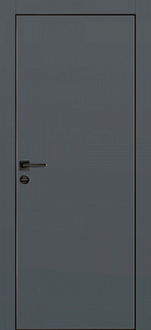 Товар Межкомнатная дверь ПХ-1 черная кромка с 4-х ст. Графит матовый
