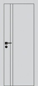 Товар Межкомнатная дверь PX-20  черная кромка с 4-х ст. Сапфир матовый