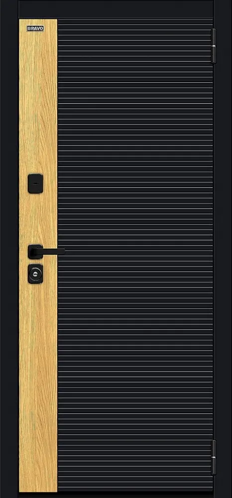 Фото Дверь Эво/SBlack Black Shell-Wotan Oak/White Silk BR6249